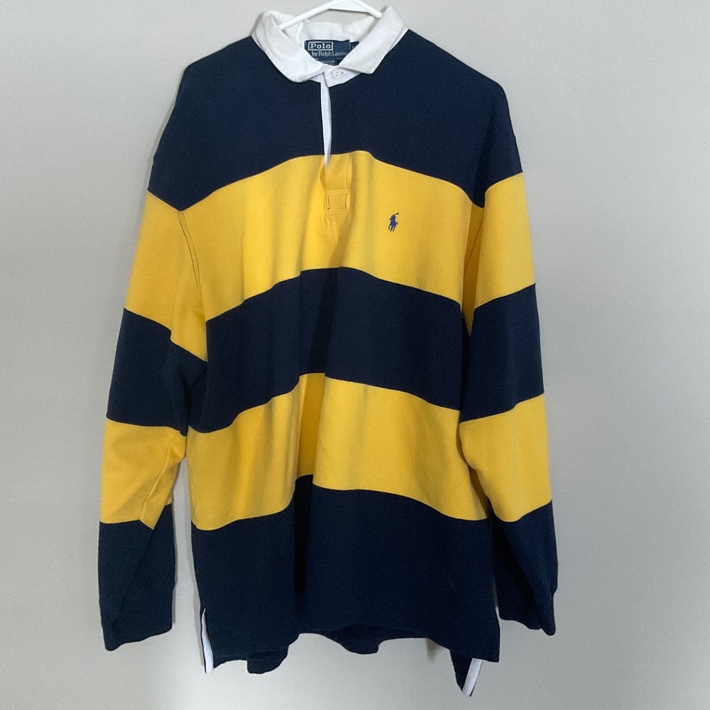 Ralph Lauren Polo Rugby University of Michigan UofM Colors Men’s XL